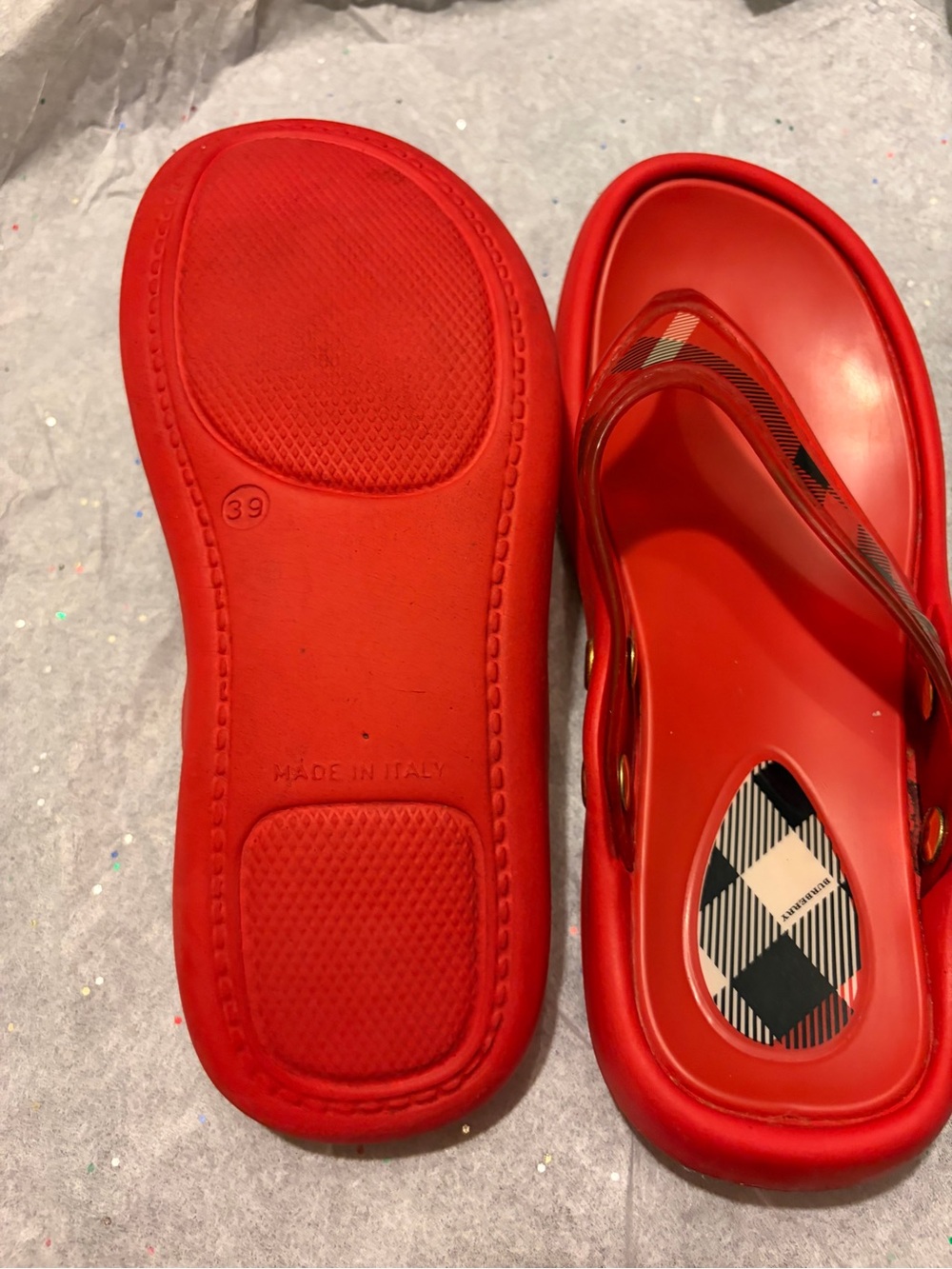 Burberry Woman Thong Flat Shoes Size 39 - Picture 8 of 12